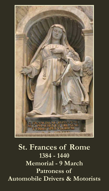 St. Frances of Rome Motorist Safety Prayer Card